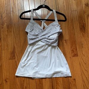 white and cheetah lululemon tank sz 10